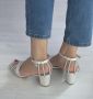 Официални дамски сандали с бляскави детайли за въздействащ външен вид, снимка 7