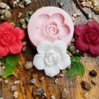 Цвете тип роза широки листа силиконов молд форма фондан смола шоколад декор гипс, снимка 1 - Форми - 45237879