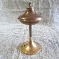 Стилна бронзова лампа, снимка 1 - Антикварни и старинни предмети - 45381827