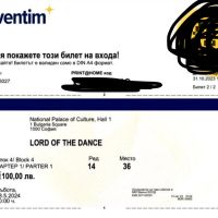 Два билета за Lord of Dance, снимка 1 - Билети за концерти - 45290391