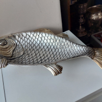 Сребърно рибно плато-сребро 800 проба/сребърна чаша/, снимка 1 - Сервизи - 45024492
