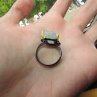 сребърен пръстен с аквамарин 20x13мм, тегло 10.2гр., снимка 6 - Пръстени - 45369686