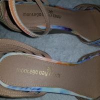Дамски цветни сандали Montego Bay Club на ниска платформа, снимка 3 - Сандали - 45169929