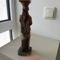 Стара медна статуетка на Кариатида, снимка 9 - Антикварни и старинни предмети - 45399190