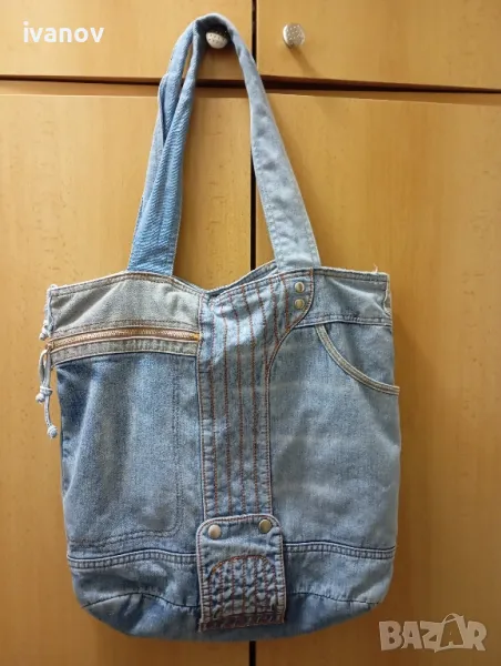 Дънкова дамска чанта , снимка 1