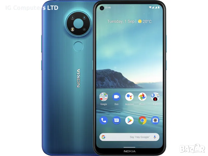 ✅Нов Осемядрен Nokia 3.4 Dual SIM 64Gb- Отлична батерия и чист Android! ✅, снимка 1