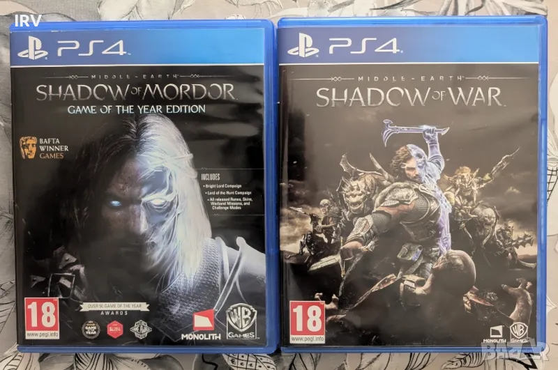 Shadow of Mordor и Shadow of War PS4, снимка 1