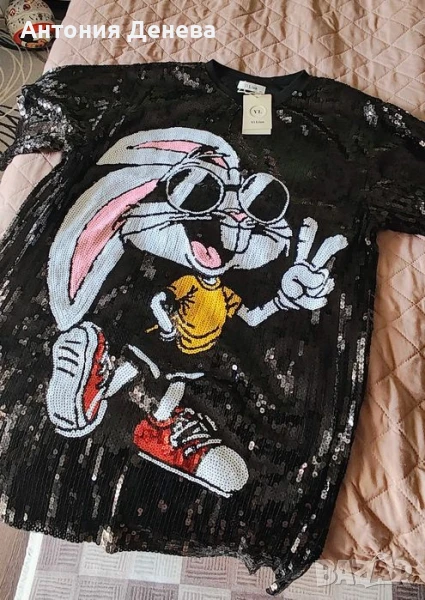 Рокля, туника с пайети , снимка 1