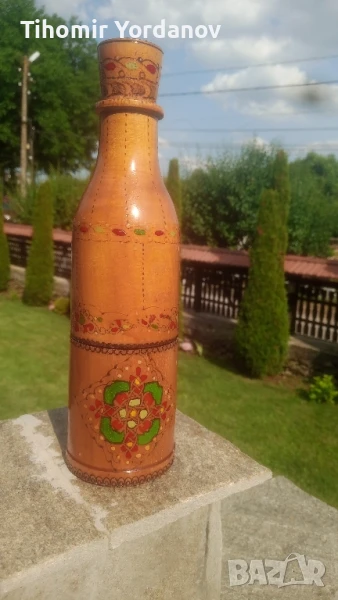 Дървена бутилка за ракия., снимка 1