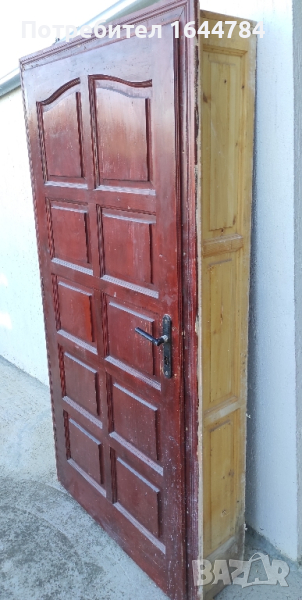 Дървена таблена врата, снимка 1