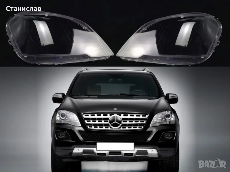 Стъкла (капаци) за фарове за Mercedes ML W164 Facelift, снимка 1