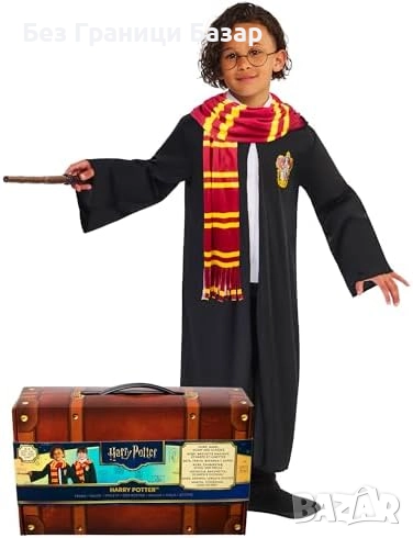 Нов Детски Harry Potter куфар комплект за Хелоуин 6–9 години костюм, снимка 1