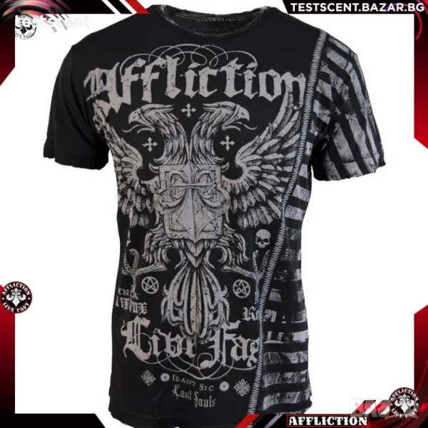 Мъжка тениска AFFLICTION Black Premium М Medium Black, снимка 1