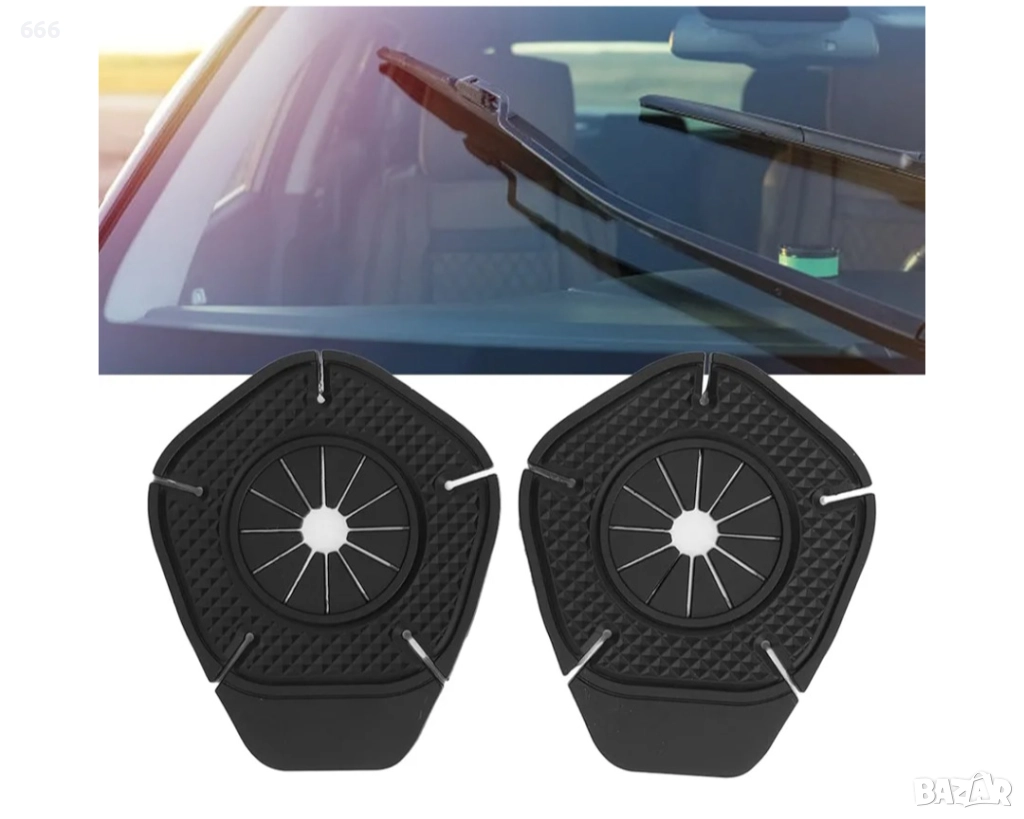 Универсални силиконови протектори за отвори за чистачки за кола от 2 части, снимка 1