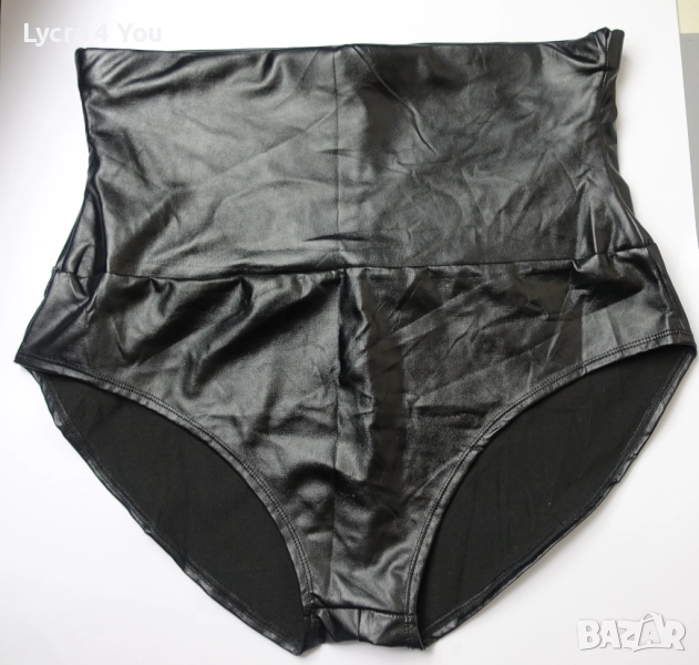 XL дамска кожена бикина с висока талия, снимка 1