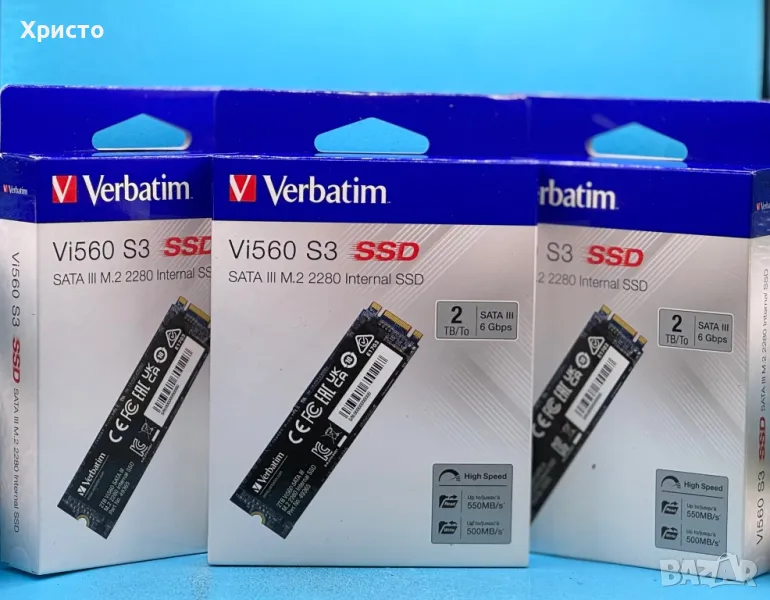 НОВО!!! Твърд диск Verbatim 2TB M.2 2280 Vi560 S3, SSD, снимка 1