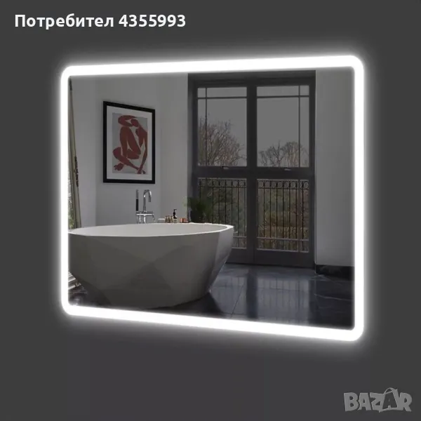 Огледало за баня по поръчка с LED осветление LM Ethereal Mirage, снимка 1