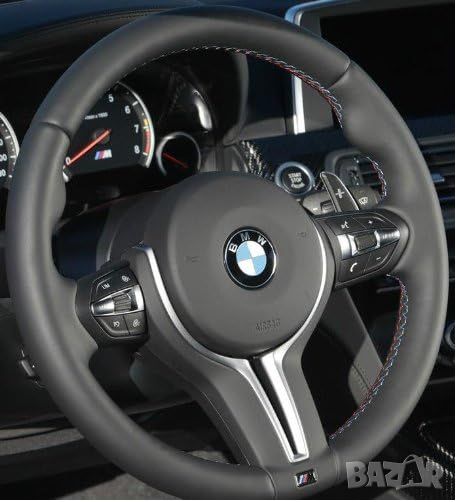 BMW M волан F10 M5 F06 F12 F13 M6 M Sport кожен волан за БМВ, снимка 1