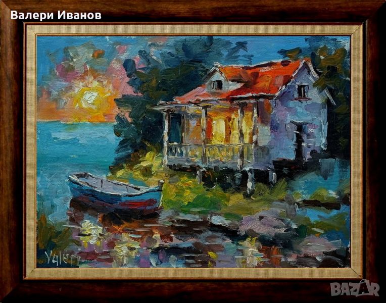 Авторска картина, "Морски пейзаж", масло на платно, размер 40 х 30 см., снимка 1