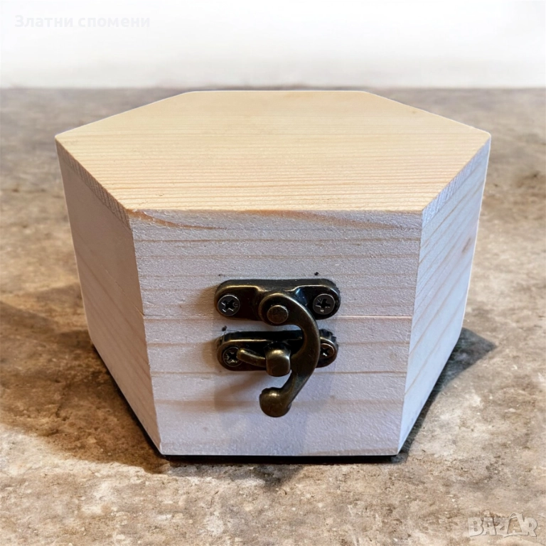 Дървена кутийка шестограм, снимка 1