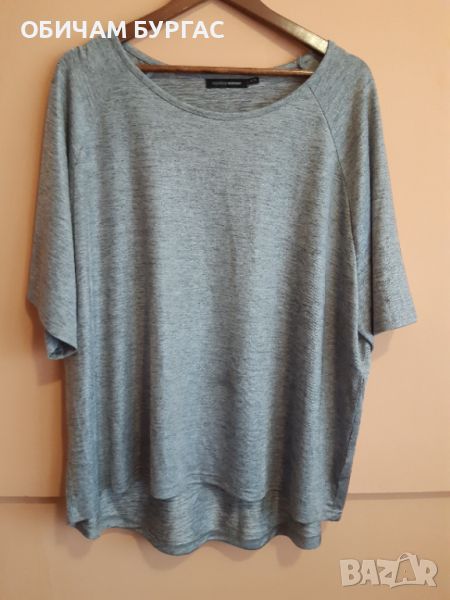 4xl ПРЕКРАСНА ЛЯТНА ТУНИКА В СИВ МЕТАЛИК,КАТО НОВА, снимка 1