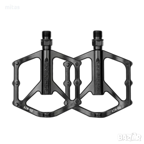 Алуминиеви педали PROMEND M29, Капсуловани лагери, Антиплъзгащи, Черни, снимка 1