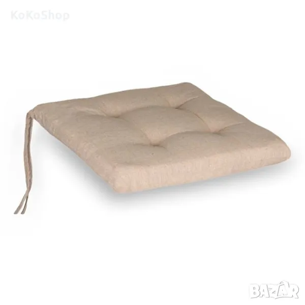 Бежова възглавница  за стол-38х38х5 см./декоративна възглавница, снимка 1