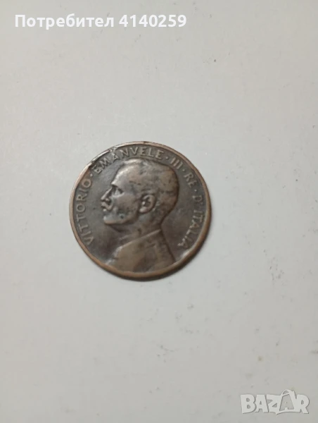 Италия монета 5 цента 1909 г , снимка 1