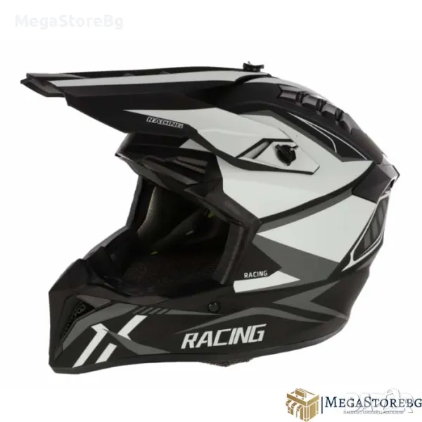 Крос каска 127 размер - XL - BLACK and WHITE 2, снимка 1