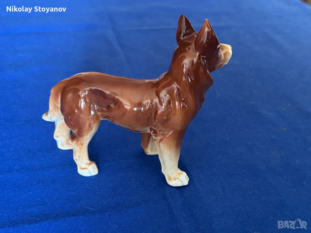 Фигурка на порцеланово куче - Немска овчарка, снимка 1