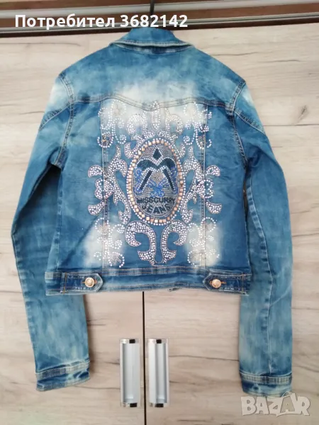 дънково  яке с камъни , снимка 1