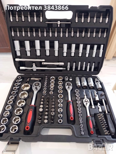 Професионална гедория 172 части – комплект вложки и битове с тресчотки, снимка 1