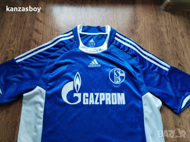 Adidas SCHALKE 2008 HOME FOOTBALL SHIRT - мъжка футболна тениска M, снимка 3 - Тениски - 53864774