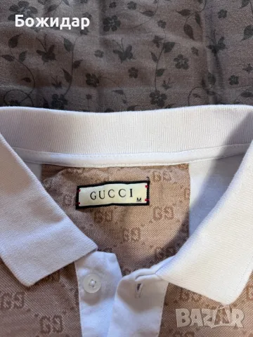 Мъжка тениска с яка Gucci, снимка 2 - Тениски - 47237618