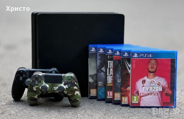 Конзола Sony Playstation 4 Slim (PS4), 500 GB, Черен, снимка 1