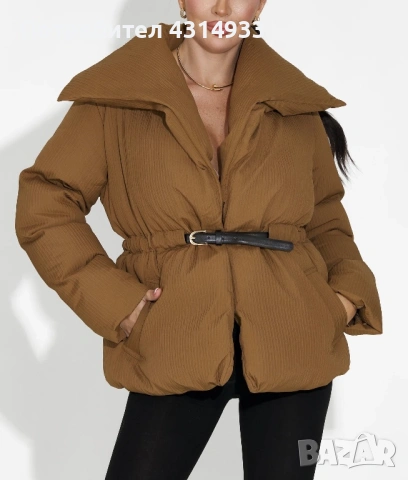 Светлокафяво лимитирано дамско яке, снимка 2 - Якета - 53701246