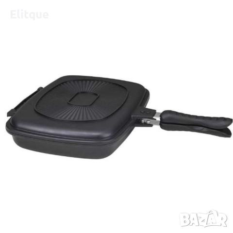 Тиган грил, двоен 32x25cm, снимка 4 - Съдове за готвене - 52852636