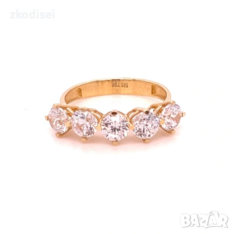 Златен дамски пръстен 2,72гр. 14кр. проба:585 размер:55 модел:36932-1