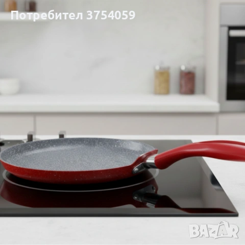 Тиган за палачинки Votlz OV54422A26 – незалепващо мраморно покритие, 26 см, снимка 6 - Съдове за готвене - 53076266