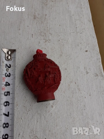 Старо китайско шишенце за парфюм лак цинобар Cinnabar Laquer, снимка 7 - Антикварни и старинни предмети - 53490526
