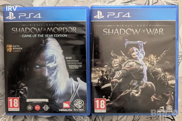 Shadow of Mordor и Shadow of War PS4, снимка 1 - Игри за PlayStation - 47639528