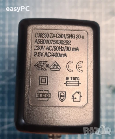Оригинален захранващ адаптер AC-AC C39280-Z4-C501/SNG 30-a A5B00075030292 9.5V~400mA 
