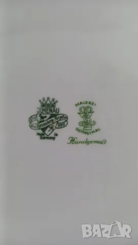 Старо синьо плато с цвете - Jlmenau, Германия, снимка 9 - Други ценни предмети - 49680228