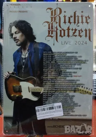 Richie Kotzen Live Tour 2024-метална табела(плакет), снимка 2 - Китари - 47796609