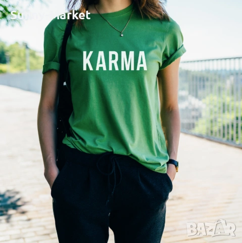 Дамска тениска KARMA с къс ръкав XS-4XL, снимка 3 - Тениски - 54036129