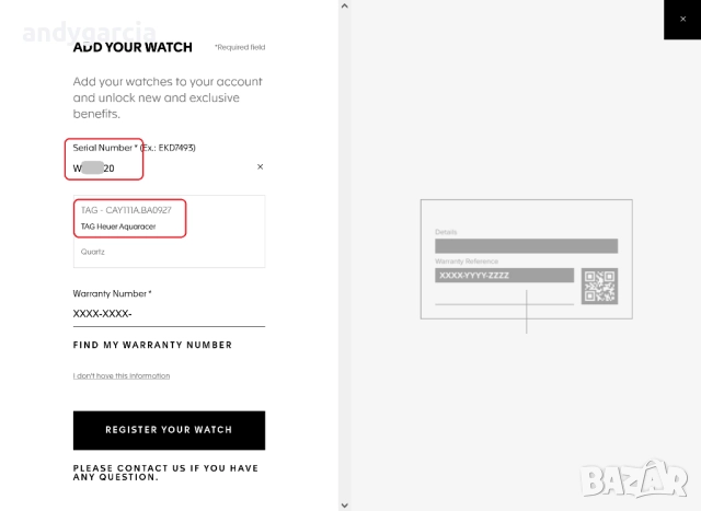 TAG Heuer Aquaracer CAY111A.BA0927 43mm Mens Watch черен мъжки часовник ЧИСТО НОВ , снимка 8 - Мъжки - 51818556