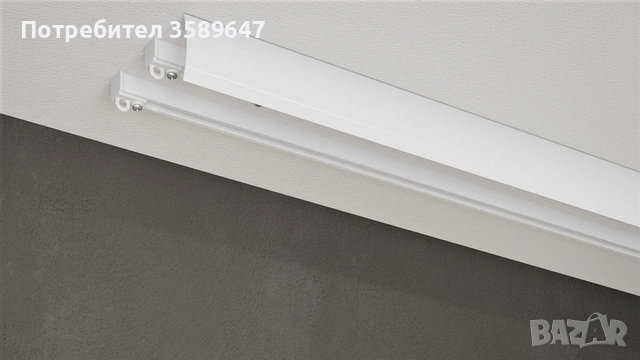 Алуминиев корниз с бленда Gardinia Олеа 300 - двуканален