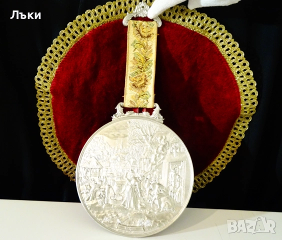 Калаено пано,плакет Есен на WMF,колоритна картина. , снимка 2 - Антикварни и старинни предмети - 52931122