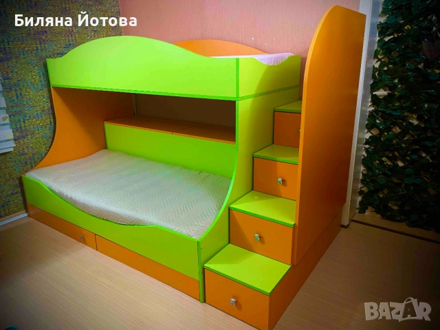 Детско обзавеждане с двуетажно легло, снимка 6 - Мебели за детската стая - 53223536
