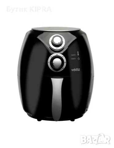 Фритюрник AirFryer, 1600W, 3л., горещ въздух, таймер, до 200°C, черен, снимка 7 - Фритюрници - 47264950